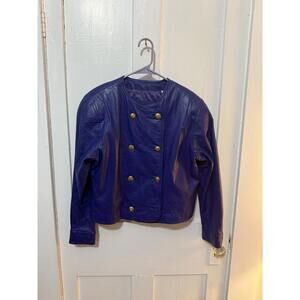 Vintage 1980s Lord & Taylor Leather Skirt Suit